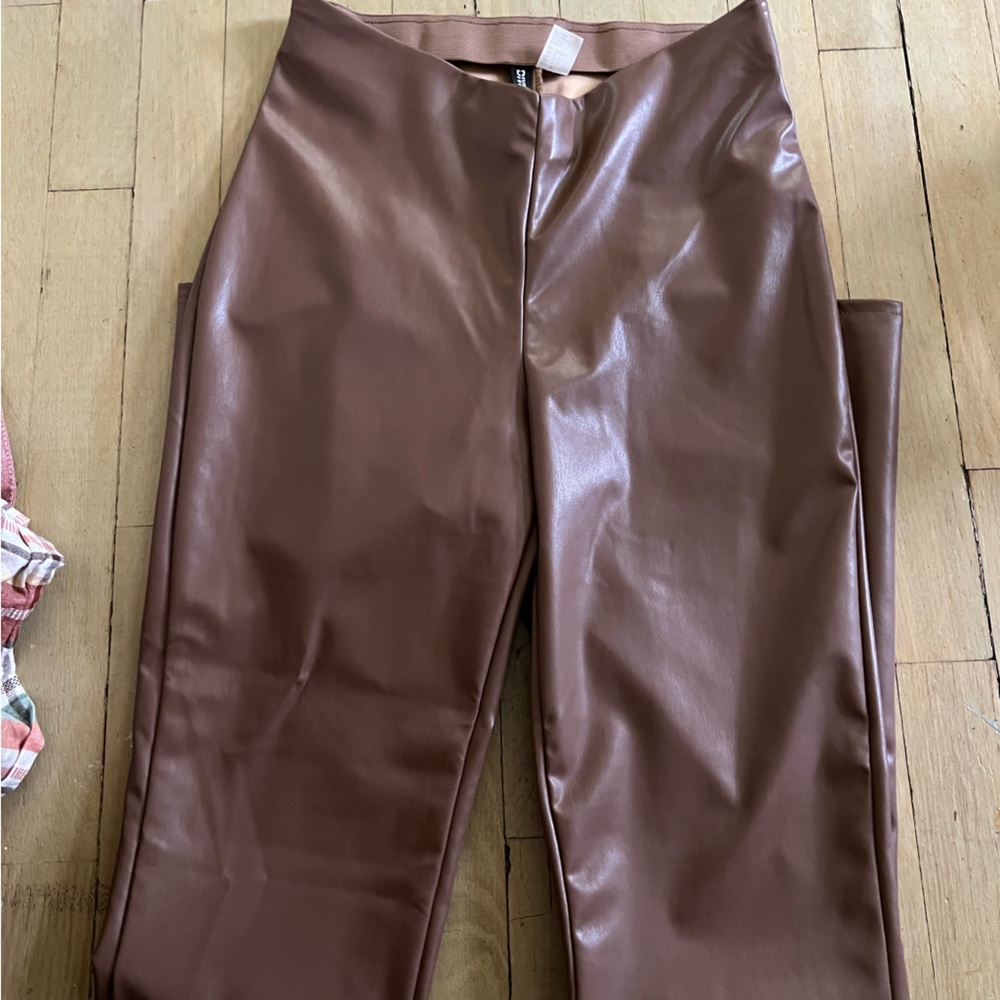 Brown Pleather Pants